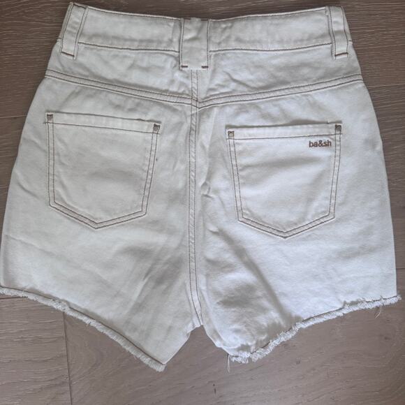 Ba&sh David Denim Shorts in Ecru size 2 - Picture 10 of 15